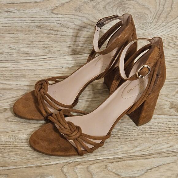 Bandolino Strappy Sandals Carmel Brown Ankle Strap Womens Size 8 Bnalysa2 Heels - Picture 9 of 9